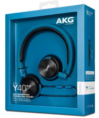 AKG  Y40 BLU - накладные наушники (Blue) купить в интернет-магазине icover