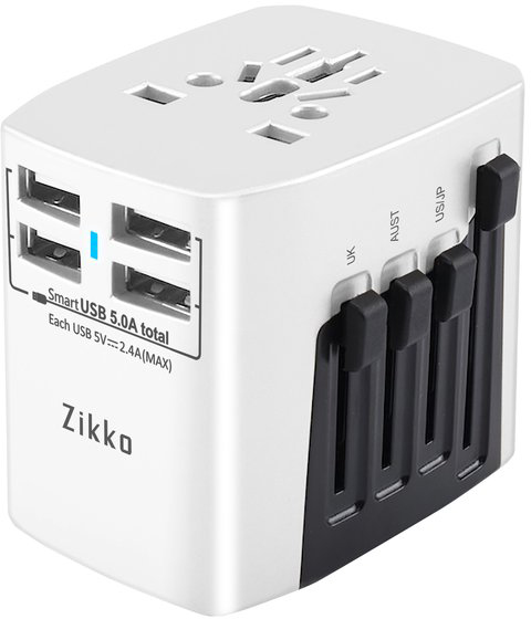 

Сетевая зарядка Zikko Worldwide Travel Adaptor BST631 4 USB (Pearl White)