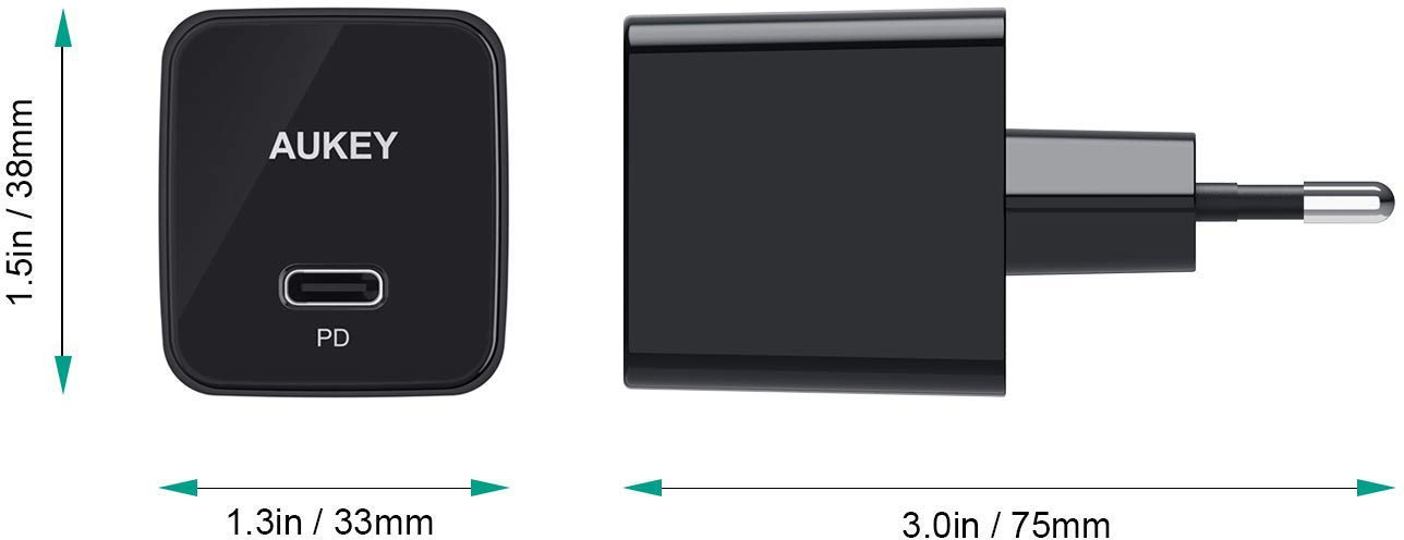 Сетевое зарядное устройство Aukey Wall Charger PD USB-C PA-Y18 (Black) купить в интернет-магазине icover