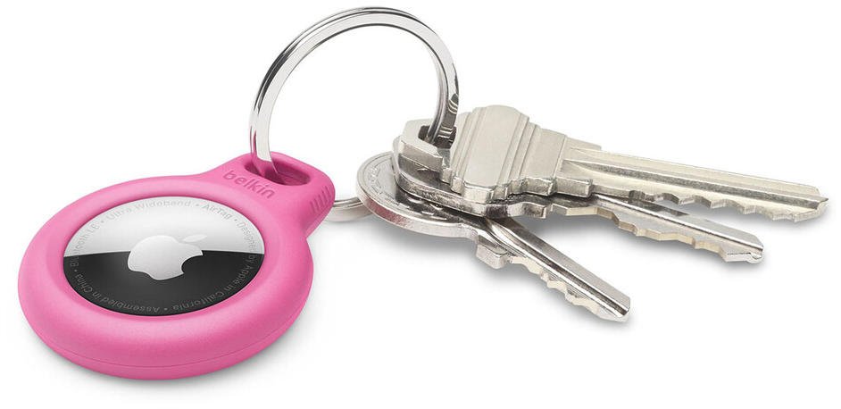 Держатель с кольцом Belkin Secure Holder Key Ring (F8W973btPNK) для Apple AirTag (Pink) купить в интернет-магазине icover