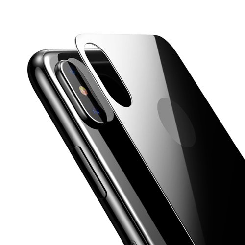 Защитное стекло Baseus Silk-screen Glass 0.3mm (SGAPIPHX-BM01) для задней панели Apple iPhone X (Black) купить в интернет-магазине icover
