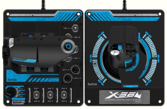 Saitek Pro Flight X-56 Rhino H.O.T.A.S. - джойстик (Black/Blue) купить в интернет-магазине icover