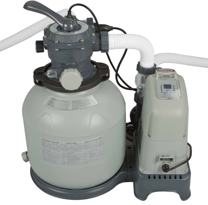 Intex Krystal Clear Saltwater System (c28680) - хлоргенератор с песочным фильтр-насосом купить в интернет-магазине icover