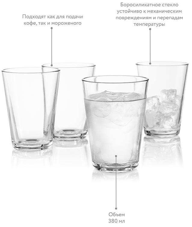 Стаканы Eva Solo Tumblers 4 шт 380 мл купить в интернет-магазине icover