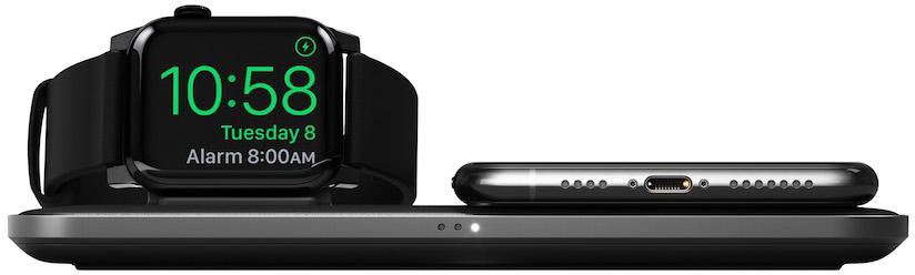 Беспроводное зарядное устройство Nomad Base Station Watch Edition (NM30045AA0) USB-C PD 18W (Black) купить в интернет-магазине icover