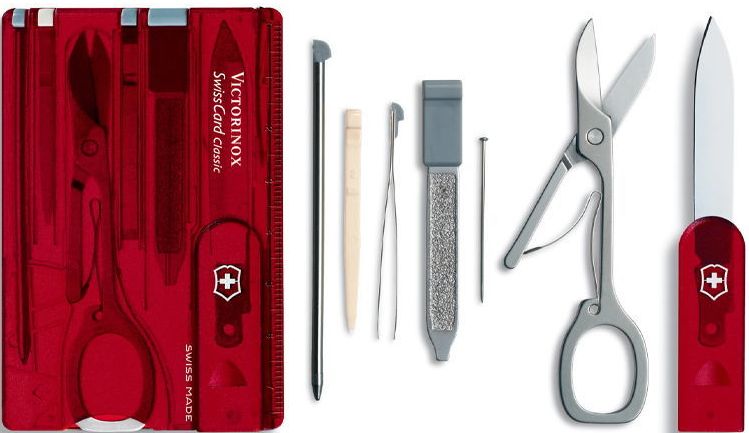 Швейцарская карта Victorinox SwissCard Classic 0.7100.T (Red) купить в интернет-магазине icover