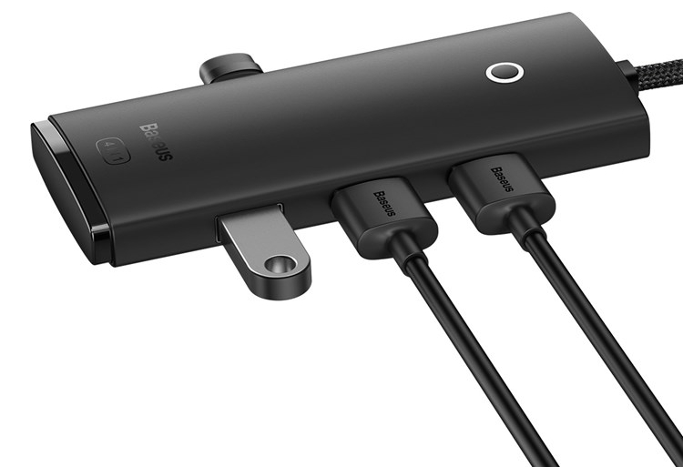 Хаб Baseus Lite (WKQX030101) 4-Port USB-A HUB Adapter 1m (Black) купить в интернет-магазине icover