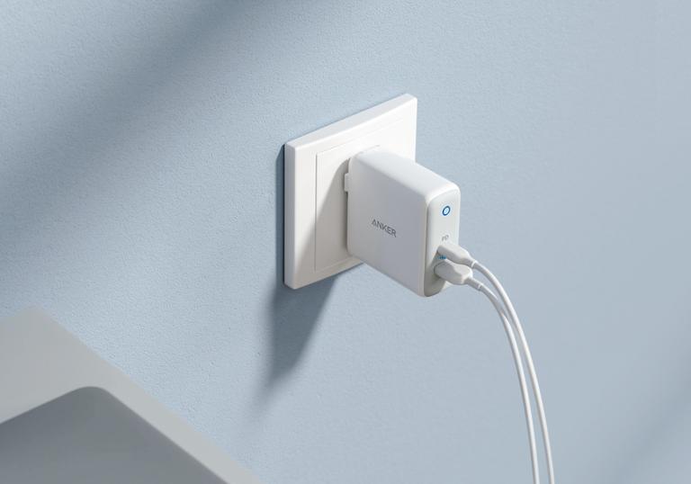 Сетевое зарядное устройство Anker PowerPort PD+2 (A2636G21) 20W+15W (White) купить в интернет-магазине icover