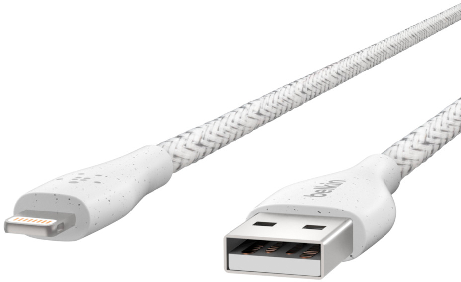 Кабель для iPod, iPhone, iPad Belkin Mixit DuraTek Plus USB-Lightning 1.2 m F8J236bt04-WHT (White) купить в интернет-магазине icover