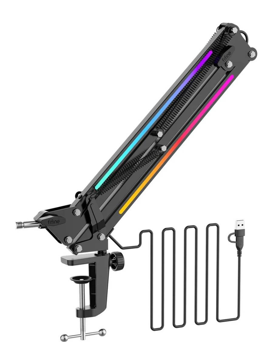 Микрофонная стойка FIFINE boom arm BM38 (Black) купить в интернет-магазине icover
