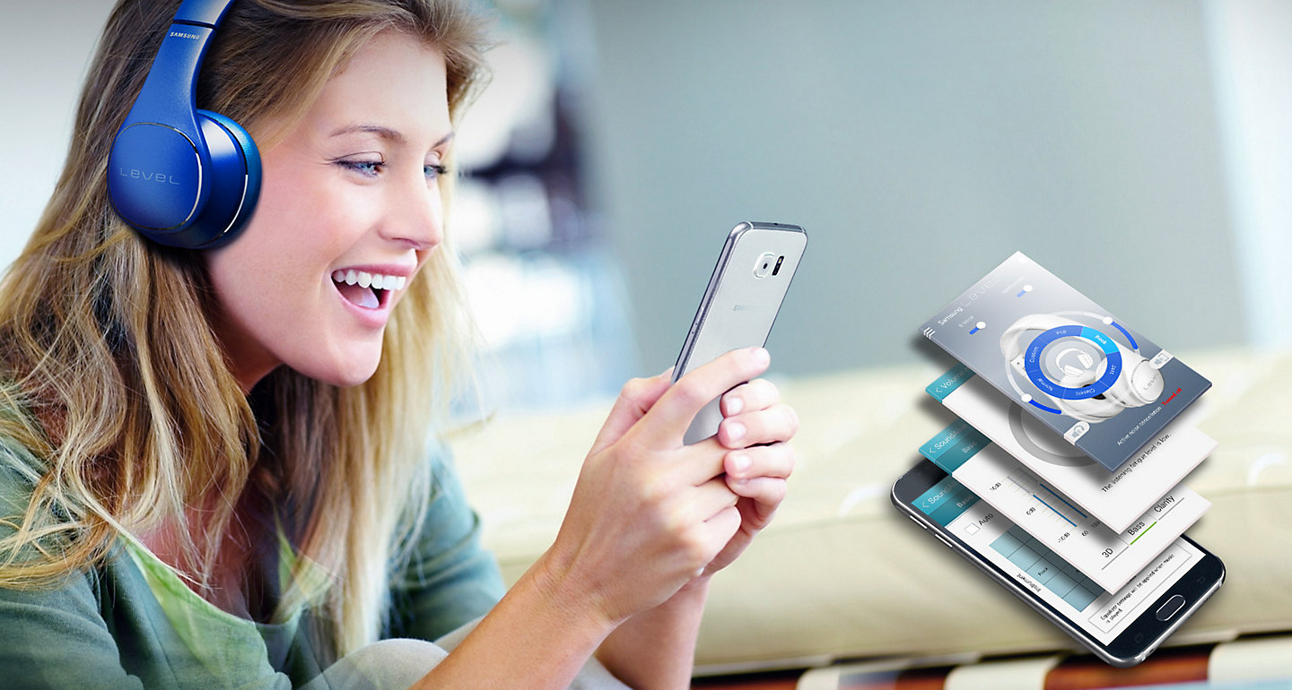 Накладные беспроводные наушники Samsung Level On (Blue) купить в интернет-магазине icover