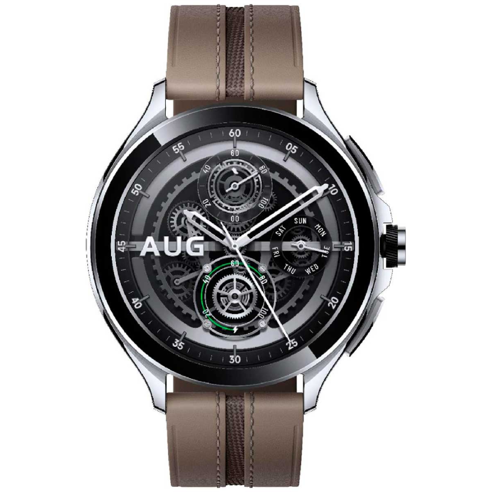Смарт-часы Xiaomi Watch 2 Pro Bluetooth Silver Case Brown Leather Strap (Silver/Brown) купить в интернет-магазине icover