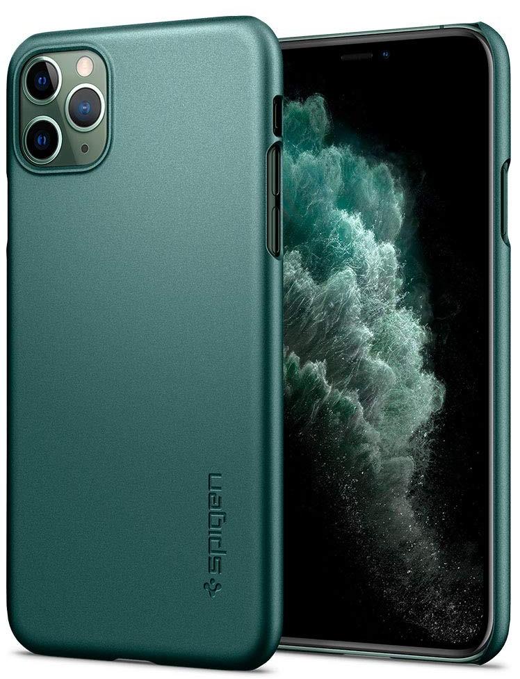 

Чехол Spigen Thin Fit (ACS00410) для iPhone 11 Pro Max (Midnight Green)