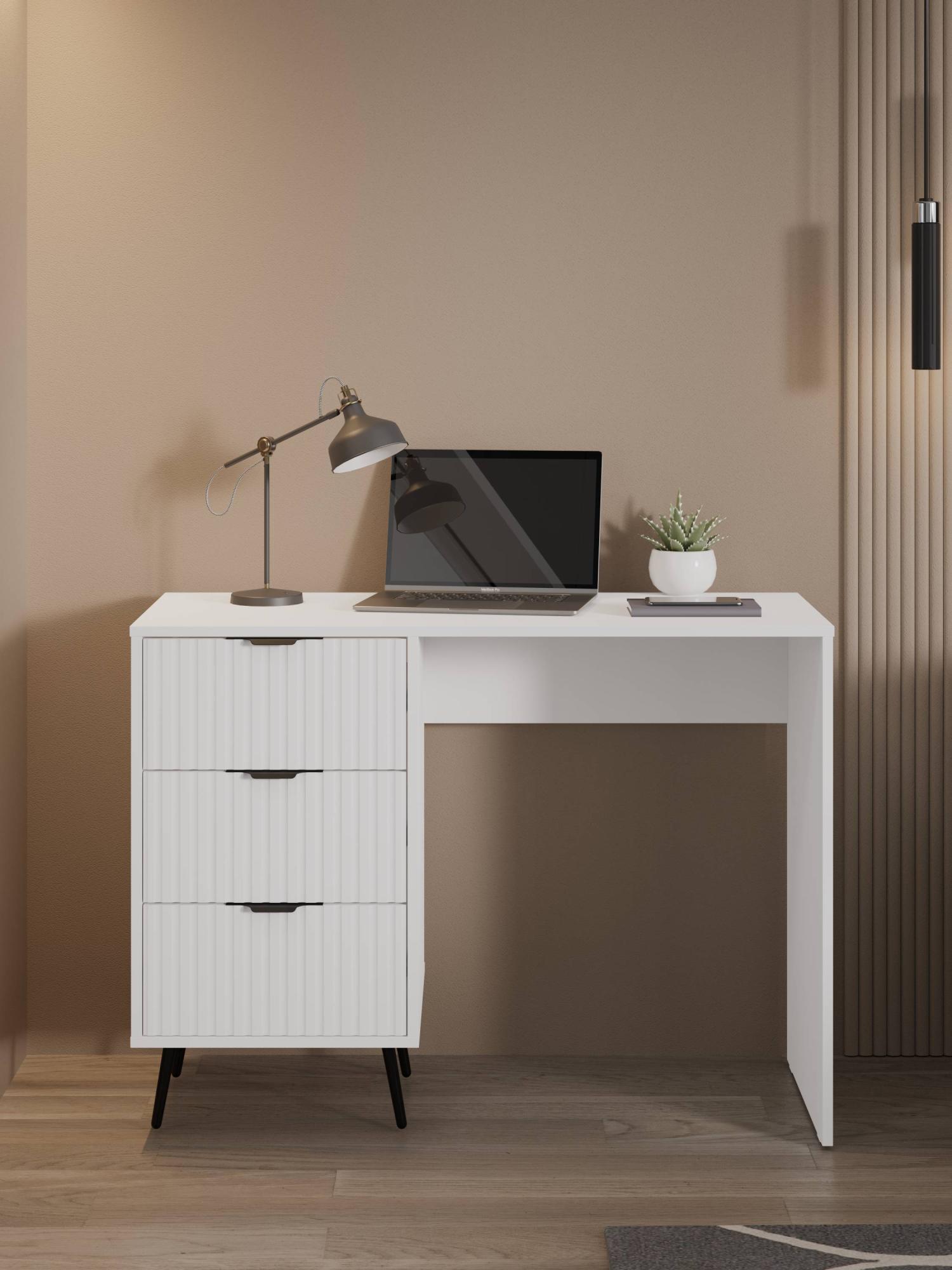 Стол письменный RIDBERG LUGANO 3Я (White/Black) купить в интернет-магазине icover