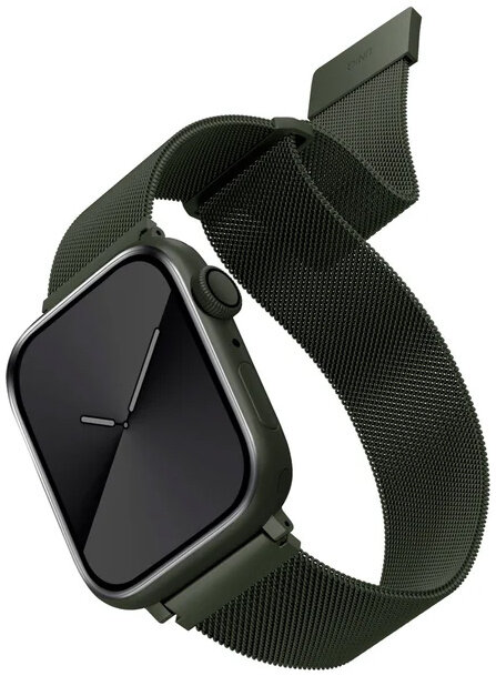 Ремешок Uniq Dante Strap Mesh Steel (45MM-DANGRN) для Apple Watch 42/44/45 mm (Green) купить в интернет-магазине icover