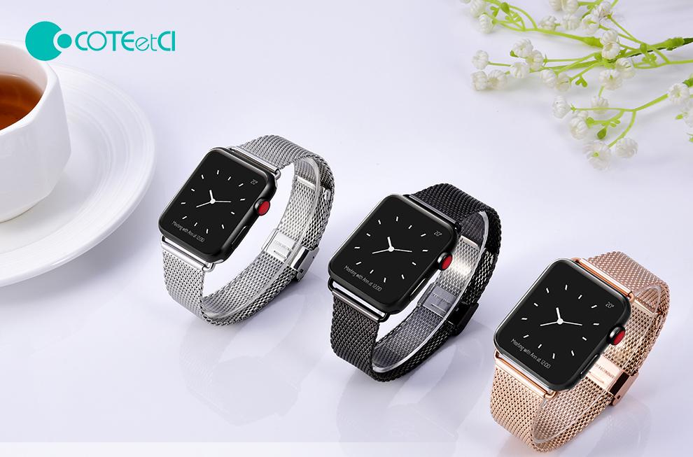 Ремешок COTEetCI W23 (WH5236-BK) для Apple Watch/Series SE/6/2/3/4 42/44mm (Black) купить в интернет-магазине icover