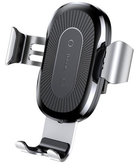 Беспроводное зарядное устройство-автодержатель Baseus Wireless Charger Gravity Car Mount (Silver) купить в интернет-магазине icover