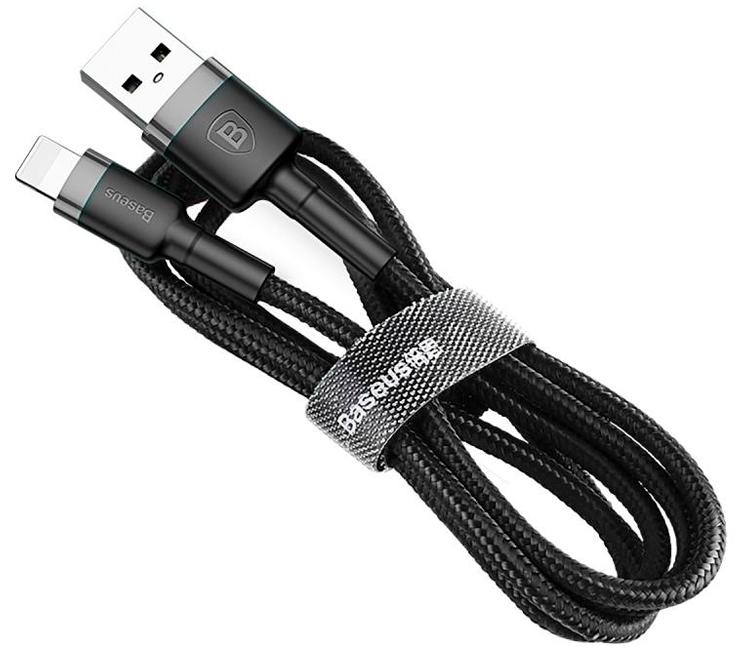 Кабель Baseus Cafule (CALKLF-CG1) USB/Lightning 2m (Grey/Black) купить в интернет-магазине icover