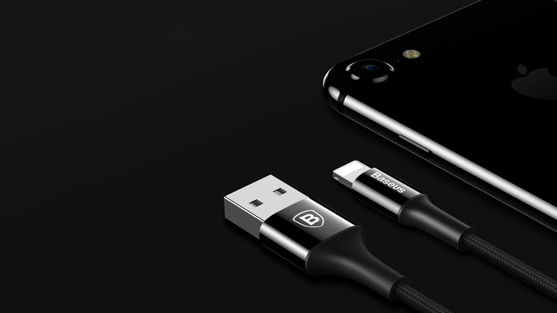 Кабель для iPod, iPhone, iPad Baseus Shining Cable with Jet metal 1m USB to Lightning CALSY-01 (Black) купить в интернет-магазине icover