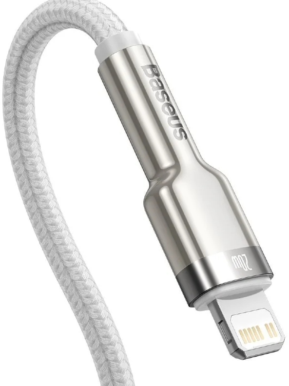 Кабель Baseus Cafule Metal (CATLJK-A02) USB-C/Lightning 1m (White) купить в интернет-магазине icover