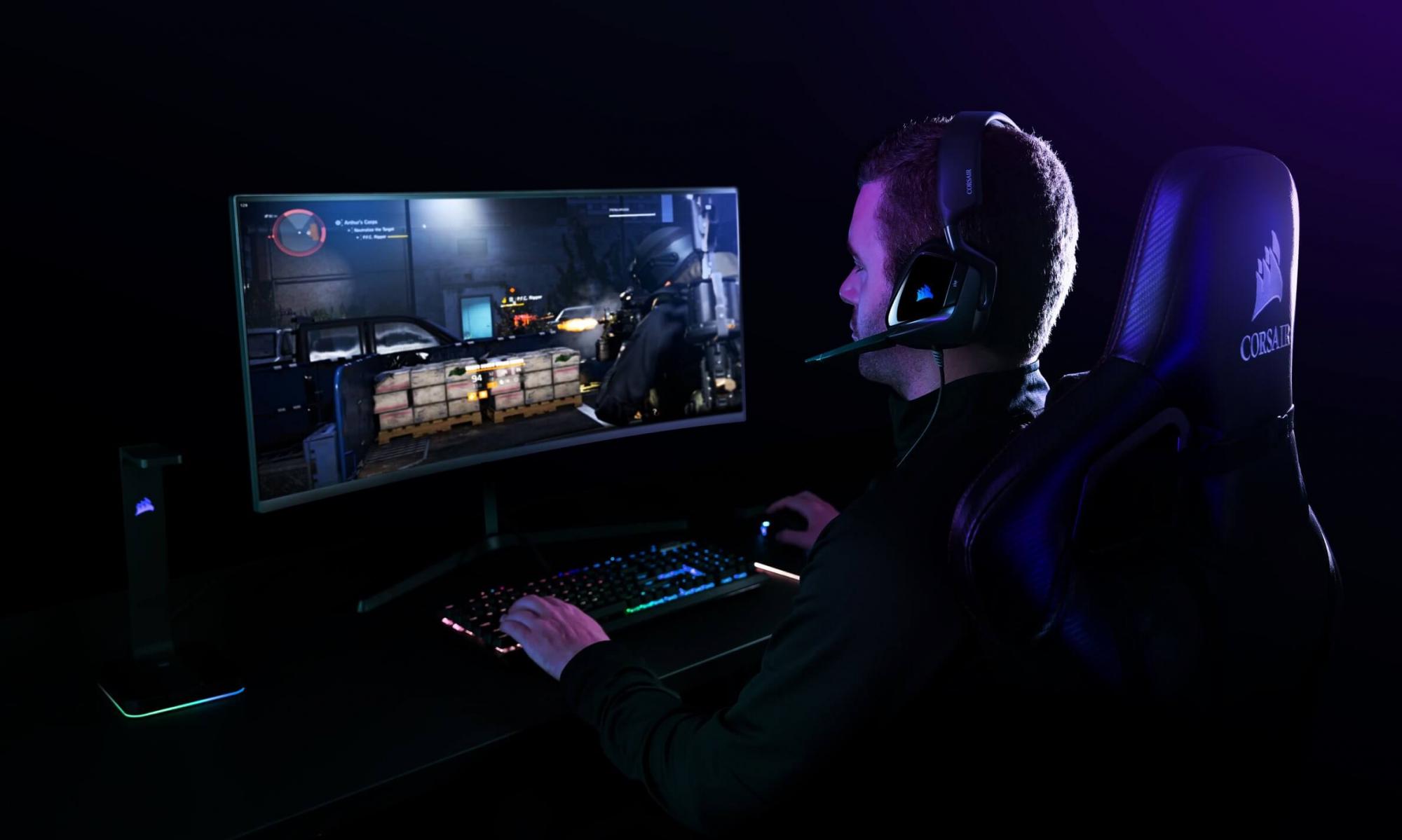 Игровая гарнитура Corsair Gaming VOID RGB Elite CA-9011204-EU (White) купить в интернет-магазине icover