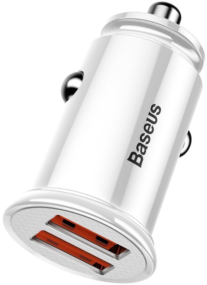 Автомобильное зарядное устройство Baseus Circular Dual QC3.0 CCALL-YD02 (White) купить в интернет-магазине icover