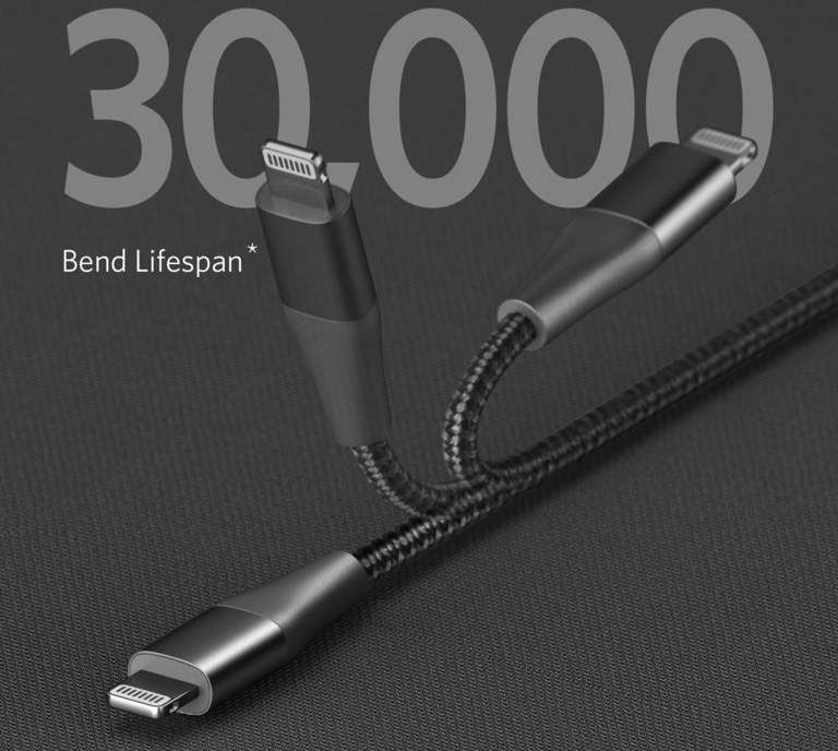 Кабель для iPod, iPhone, iPad Anker PowerLine+ II (A8652H11) Lightning/USB-C 0.9m (Black) купить в интернет-магазине icover