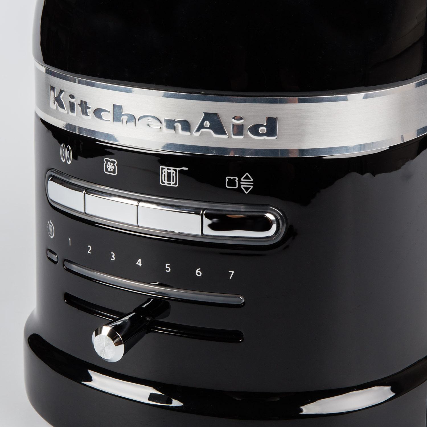 Тостер на 2 хлебца KitchenAid Artisan 2-Slice Automatic Toaster 5KMT2204EOB (Onyx Black) купить в интернет-магазине icover