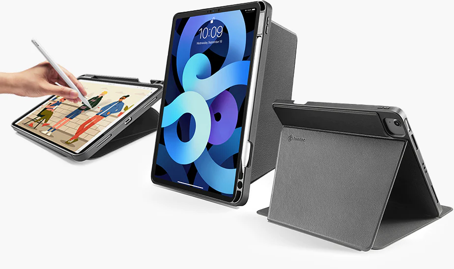 Чехол Tomtoc Inspire-B02 iPad Tri-Mode Case для iPad Air 4/5 10.9" 2020/22 (Black) купить в интернет-магазине icover