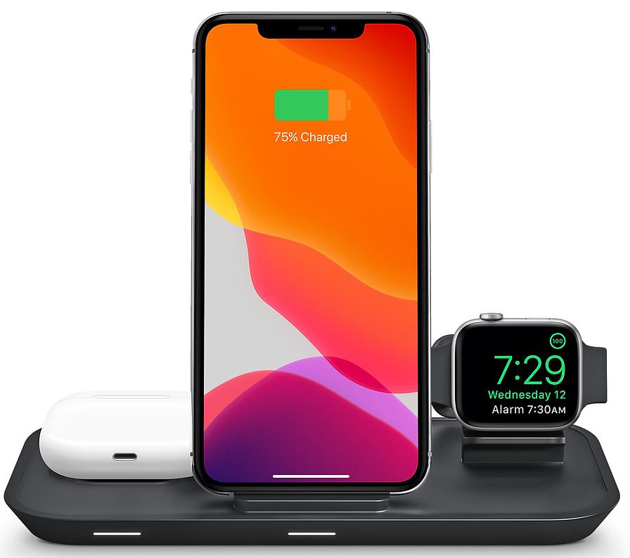 Беспроводное зарядное устройство Mophie 3 in 1 401305741 (Black) купить в интернет-магазине icover