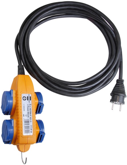 Brennenstuhl RCD Protected Lead, 5 м (B1169200) - удлинитель сетевого кабеля с системой защиты УЗО (Yellow/Black) купить в интернет-магазине icover