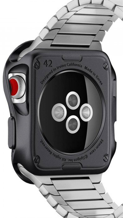 Чехол Spigen Slim Armor (059CS22563) для Apple Watch series 1/2/3 42mm (Space Gray) купить в интернет-магазине icover
