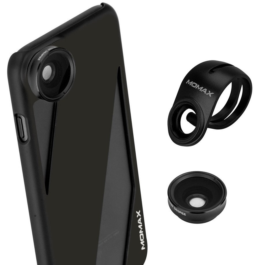 Купить momax X-Lens Case (CAMCAPIP7D) - комплект линз + накладка для iPhone  7 (Black) в Москве в каталоге объективов для смартфонов с доставкой.  Характеристики, цены в интернет-магазине iCover.