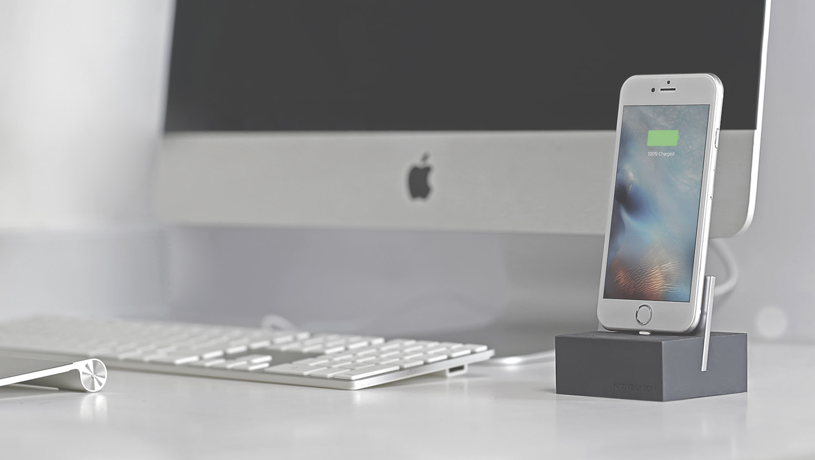 Native Union Dock Lightning (DOCK-IP-SL-GRY) - подставка для iPhone/iPad (Slate/Space Grey) купить в интернет-магазине icover