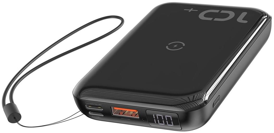 Внешний аккумулятор Baseus Mini S Bracket 10W Wireless Charger 10000mAh (Black) купить в интернет-магазине icover