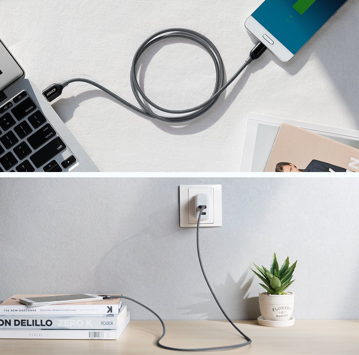 Кабель Anker PowerLine+ USB-C/USB 3.0 0.9 м A8168HA1 (Gray) купить в интернет-магазине icover