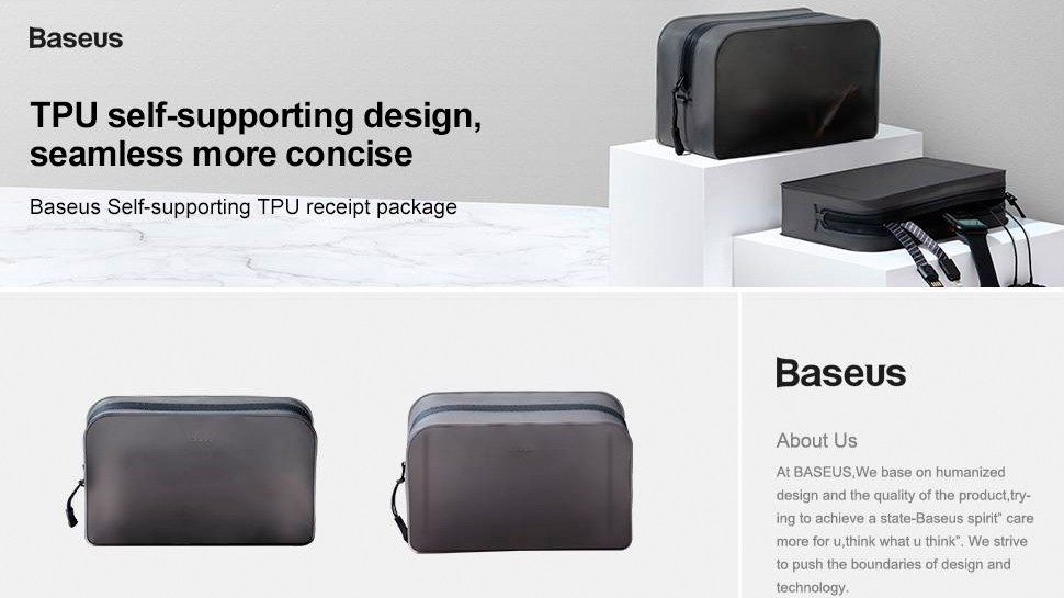 Органайзер Baseus Self-supporting TPU receipt package M LBZL-A01 (Black) купить в интернет-магазине icover
