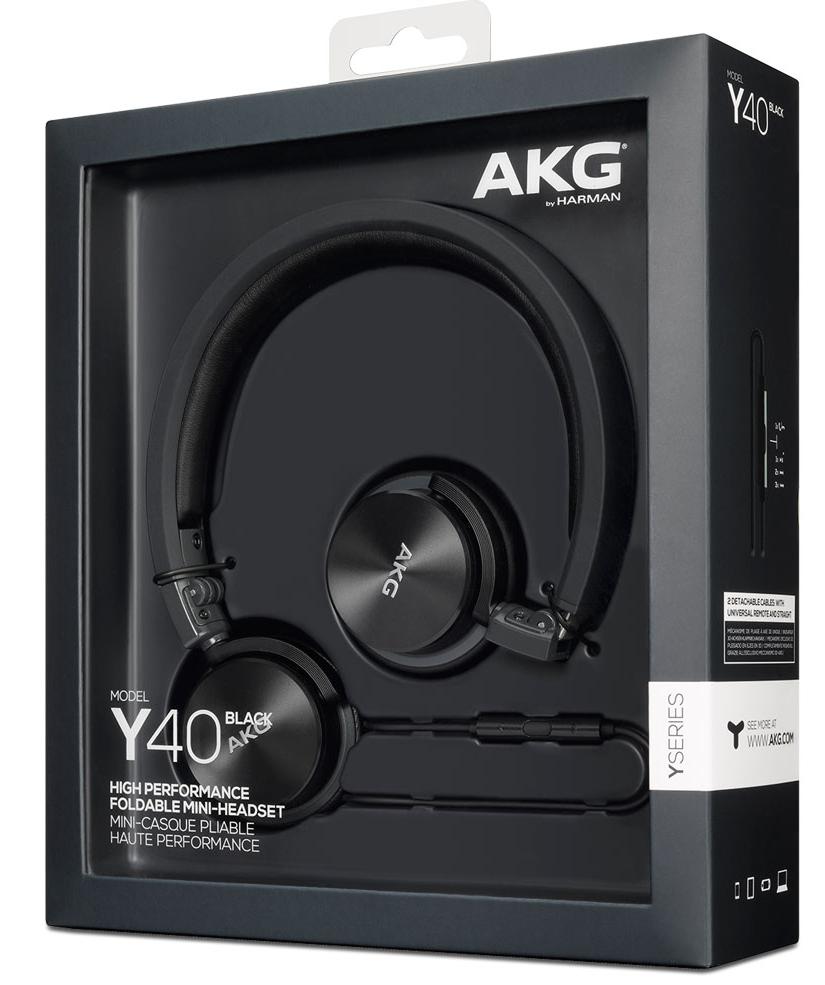 AKG Y40 BLK - накладные наушники (Black) купить в интернет-магазине icover