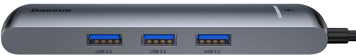 USB-концентратор Baseus Mechanical eye Six-in-one CAHUB-J0G (Grey) купить в интернет-магазине icover