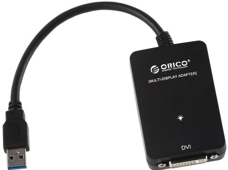 Видеоадаптер Orico USB-DVI DU3D (Black) купить в интернет-магазине icover
