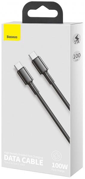 Кабель Baseus High Density Braided Fast Charging USB-C 1m CATGD-01 (Black) купить в интернет-магазине icover