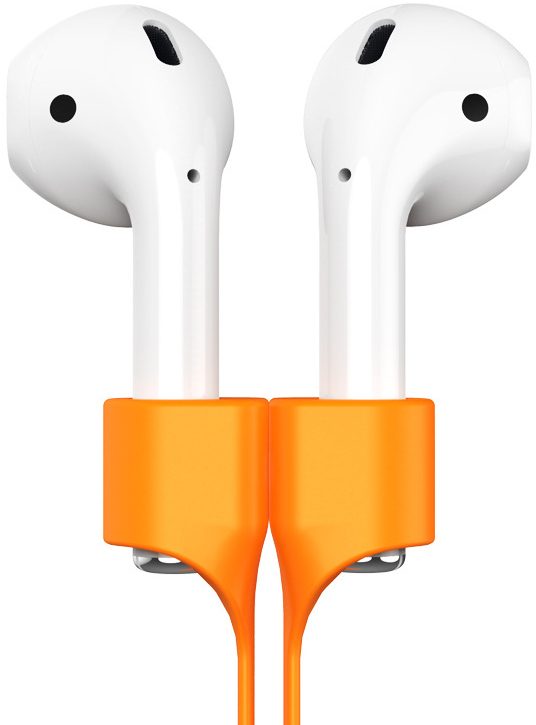 Держатель AirPods Baseus Earphone Strap для наушников Apple (Orange) купить в интернет-магазине icover