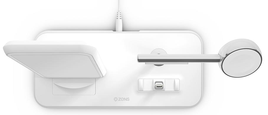 Беспроводное зарядное устройство Zens Stand+Dock+Watch Wireless Charger (White) купить в интернет-магазине icover