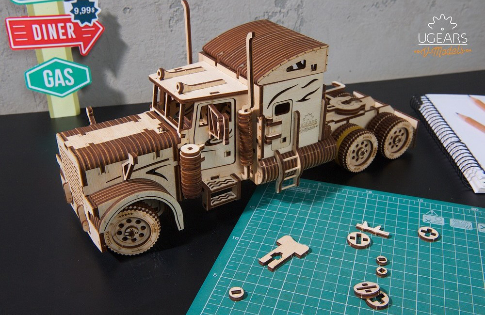 3D-пазл UGears Тягач VM-03 (70056) купить в интернет-магазине icover