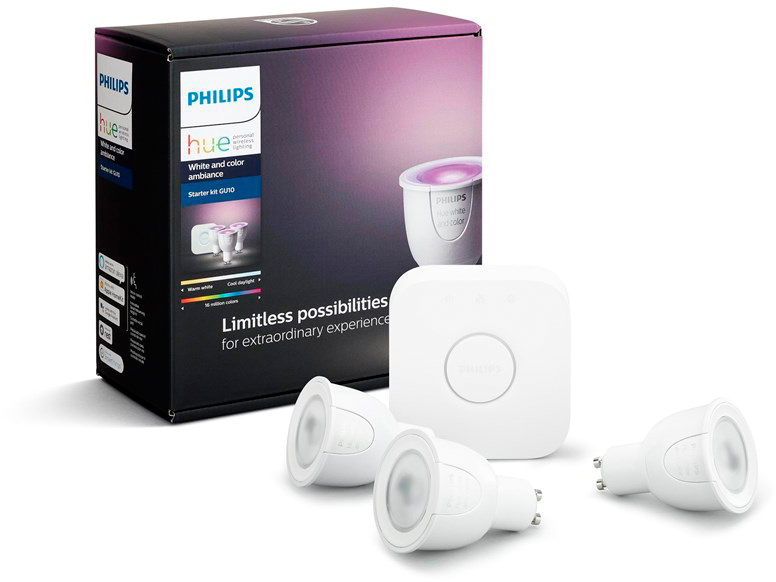 

Умные светодиодные лампы Philips Hue White and Color Ambiance GU10 Starter Kit 3 шт (8718699630218)