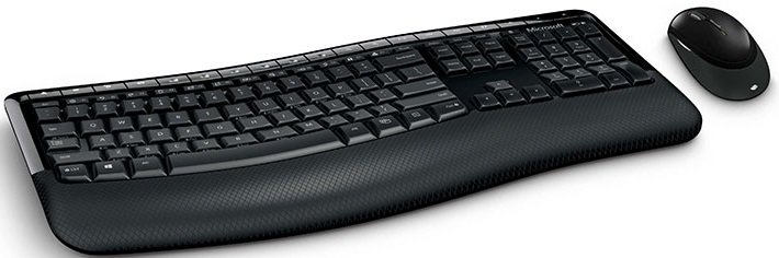 Microsoft Wireless Comfort Desktop 5000 (CSD-00017) - беспроводные клавиатура и мышь (Black) купить в интернет-магазине icover