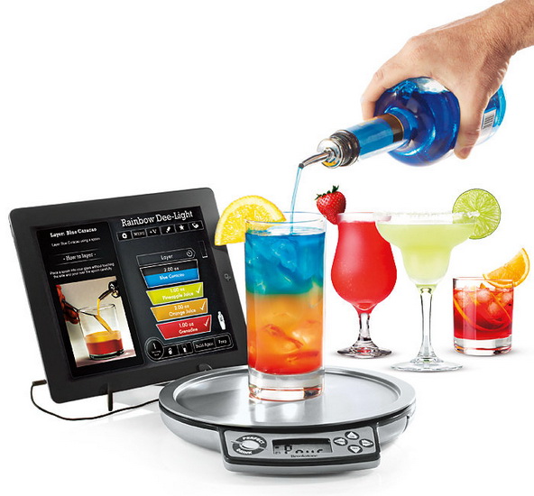 Brookstone Perfect Drink App-Controlled Smart Bartending - интеллектуальные весы для напитков к iOS / Android купить в интернет-магазине icover