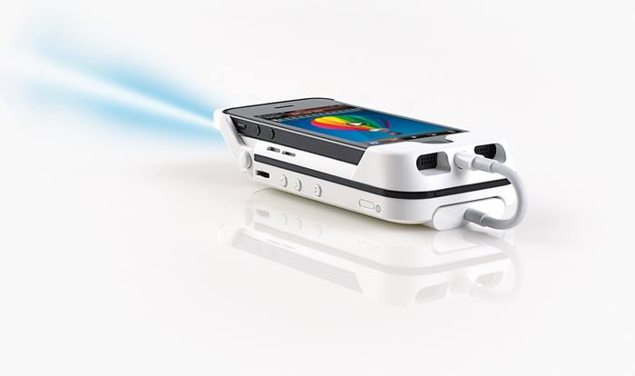 Aiptek MobileCinema i55 - пико-проектор для iPhone 5/5S (White) купить в интернет-магазине icover