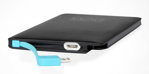 Elari PowerCard 2500 mAh - внешний аккумулятор (Black) купить в интернет-магазине icover