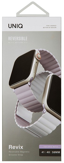 Ремешок Uniq Revix (41MM-REVLILWHT) для Apple Watch 41 / 40 / 38 mm (Lilac/White) купить в интернет-магазине icover